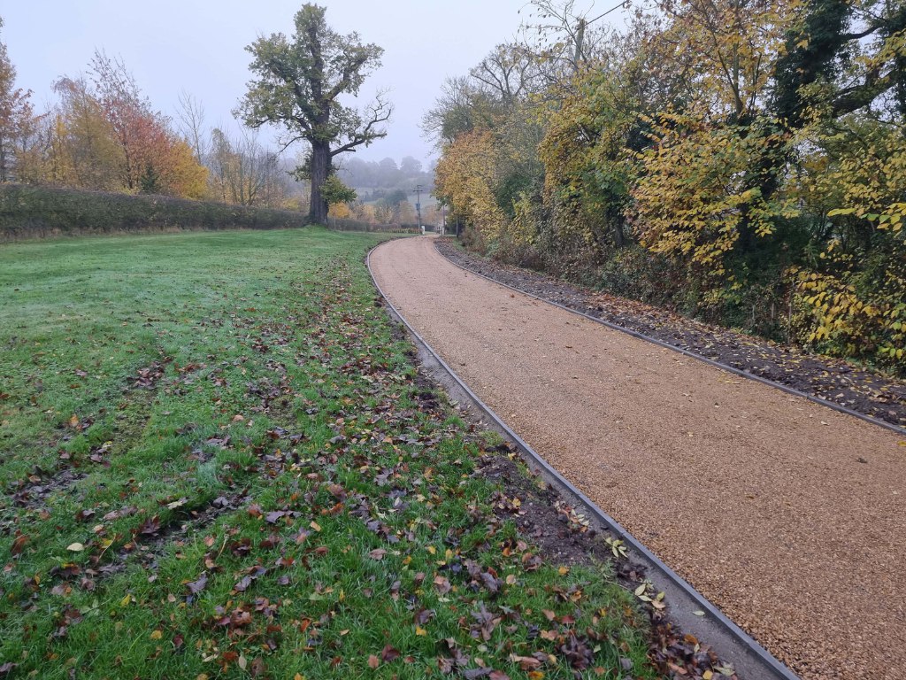 This is a large driveway which has just had a tar and chip driveway installed on by Shortstown Driveways